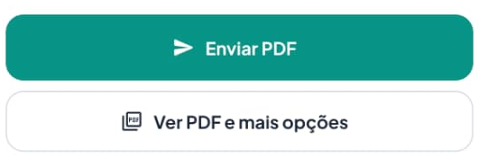 Botões Enviar PDF e Ver PDF e mais opções, que aparecem assim que o documento é emitido